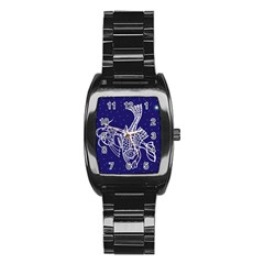 Pisces Zodiac Star Stainless Steel Barrel Watch by Mariart