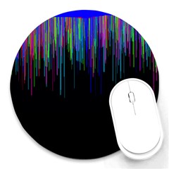 Rain Color Paint Rainbow Round Mousepads by Mariart