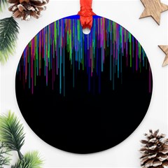 Rain Color Paint Rainbow Ornament (round) by Mariart