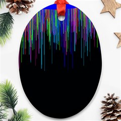 Rain Color Paint Rainbow Ornament (oval) by Mariart