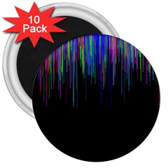 Rain Color Paint Rainbow 3  Magnets (10 Pack) 