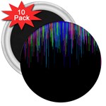 Rain Color Paint Rainbow 3  Magnets (10 pack)  Front