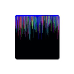 Rain Color Paint Rainbow Square Magnet by Mariart