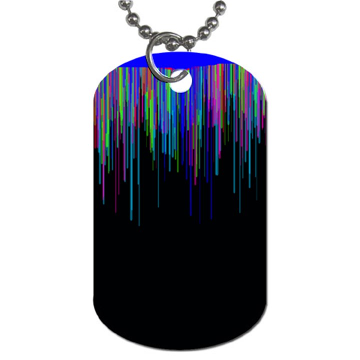 Rain Color Paint Rainbow Dog Tag (One Side)