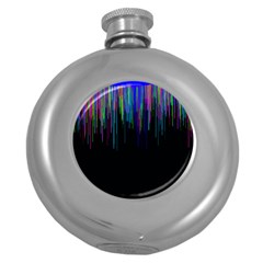 Rain Color Paint Rainbow Round Hip Flask (5 Oz) by Mariart