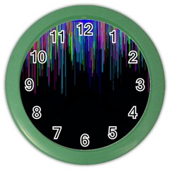 Rain Color Paint Rainbow Color Wall Clocks by Mariart