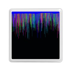 Rain Color Paint Rainbow Memory Card Reader (square)  by Mariart