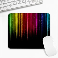 Rain Color Rainbow Line Light Green Red Blue Gold Large Mousepads