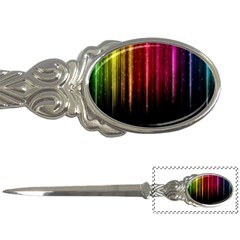 Rain Color Rainbow Line Light Green Red Blue Gold Letter Openers by Mariart