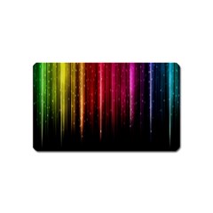 Rain Color Rainbow Line Light Green Red Blue Gold Magnet (name Card) by Mariart