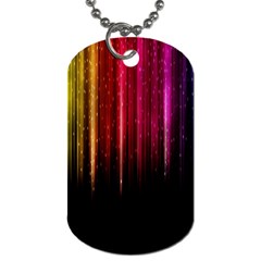 Rain Color Rainbow Line Light Green Red Blue Gold Dog Tag (one Side) by Mariart