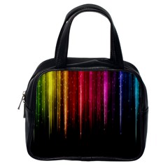 Rain Color Rainbow Line Light Green Red Blue Gold Classic Handbags (one Side) by Mariart