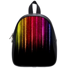 Rain Color Rainbow Line Light Green Red Blue Gold School Bags (small)  by Mariart