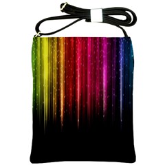 Rain Color Rainbow Line Light Green Red Blue Gold Shoulder Sling Bags by Mariart