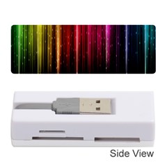 Rain Color Rainbow Line Light Green Red Blue Gold Memory Card Reader (stick)  by Mariart