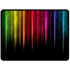 Rain Color Rainbow Line Light Green Red Blue Gold Double Sided Fleece Blanket (large) 