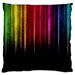 Rain Color Rainbow Line Light Green Red Blue Gold Large Flano Cushion Case (one Side)