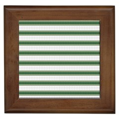 Plaid Line Green Line Horizontal Framed Tiles by Mariart