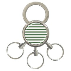 Plaid Line Green Line Horizontal 3-ring Key Chains by Mariart