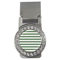 Plaid Line Green Line Horizontal Money Clips (cz) 