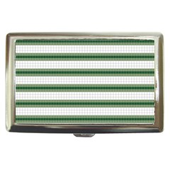 Plaid Line Green Line Horizontal Cigarette Money Cases by Mariart