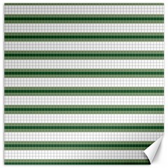 Plaid Line Green Line Horizontal Canvas 12  X 12  