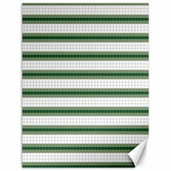 Plaid Line Green Line Horizontal Canvas 12  X 16   by Mariart