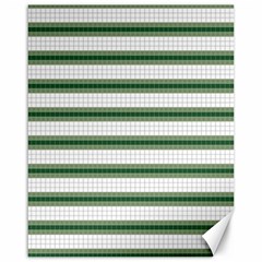 Plaid Line Green Line Horizontal Canvas 16  X 20   by Mariart