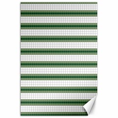 Plaid Line Green Line Horizontal Canvas 20  X 30   by Mariart