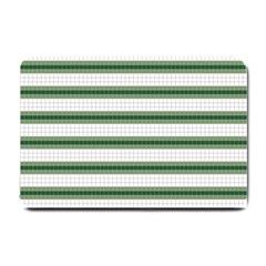 Plaid Line Green Line Horizontal Small Doormat  by Mariart