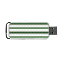 Plaid Line Green Line Horizontal Portable Usb Flash (two Sides) by Mariart