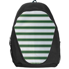 Plaid Line Green Line Horizontal Backpack Bag by Mariart