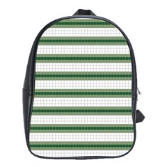 Plaid Line Green Line Horizontal School Bags (xl)  by Mariart