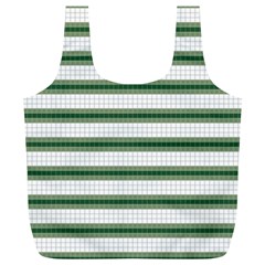 Plaid Line Green Line Horizontal Full Print Recycle Bags (l)  by Mariart