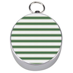 Plaid Line Green Line Horizontal Silver Compasses by Mariart