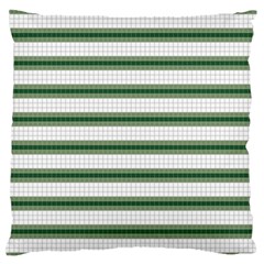 Plaid Line Green Line Horizontal Standard Flano Cushion Case (one Side)