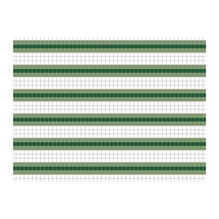 Plaid Line Green Line Horizontal Double Sided Flano Blanket (Mini) 