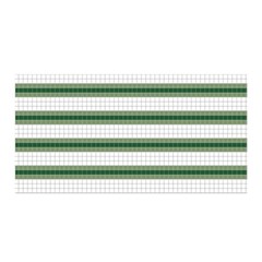 Plaid Line Green Line Horizontal Satin Wrap