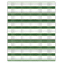 Plaid Line Green Line Horizontal Drawstring Bag (small) by Mariart