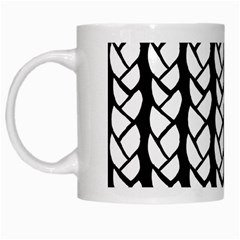 Ropes White Black Line White Mugs by Mariart