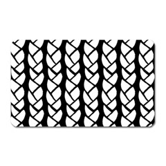 Ropes White Black Line Magnet (rectangular) by Mariart