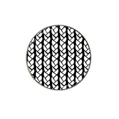 Ropes White Black Line Hat Clip Ball Marker