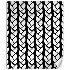 Ropes White Black Line Canvas 8  X 10  by Mariart