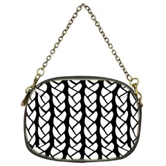 Ropes White Black Line Chain Purses (one Side)  by Mariart