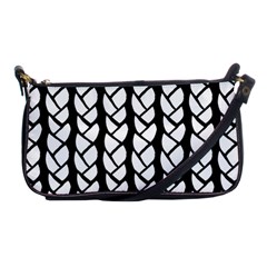 Ropes White Black Line Shoulder Clutch Bags by Mariart