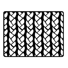 Ropes White Black Line Fleece Blanket (small) by Mariart