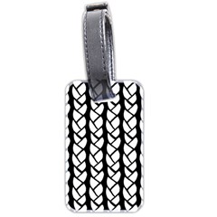 Ropes White Black Line Luggage Tags (two Sides) by Mariart