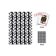 Ropes White Black Line Playing Cards (mini)  by Mariart