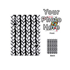 Ropes White Black Line Playing Cards 54 (mini)  by Mariart