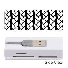 Ropes White Black Line Memory Card Reader (stick)  by Mariart